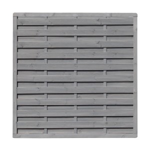 Szary panel ogrodzeniowy drewniany t.b.t. do ogrodu.