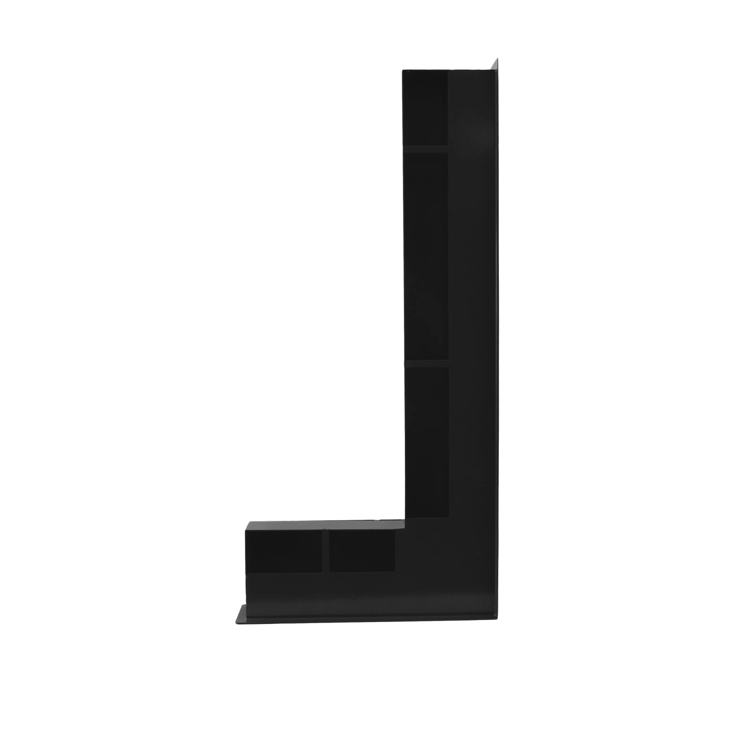 Kratka kominkowa narożna lewa Netengel Luft czarna 76,5 x 7,5 x 36 cm