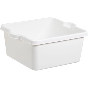 Biały pojemnik do sprzątania t.b.t. na przybory.