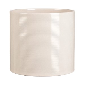 Scheurich Osłonka 828, Ø 14 cm, Sesame, ceramiczna z delikatnymi poziomymi rowkami.