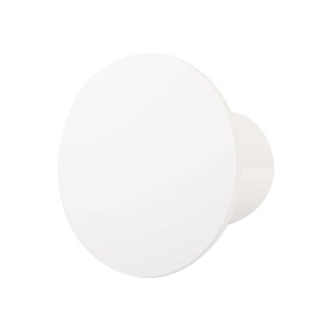 Biały, okrągły t.b.t. zewnętrzny wentylator ścienny do wentylacji domu.