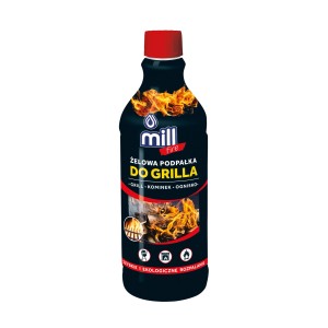 Butelka żelu do rozpalania grilla, kominków i ognisk.