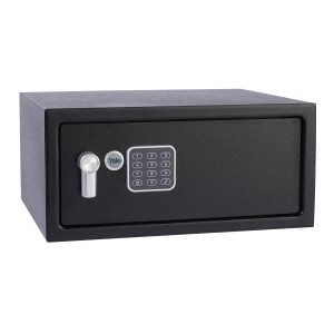 Czarny sejf Yale Value Safe Laptop Code 24 l z klawiaturą i kluczem
