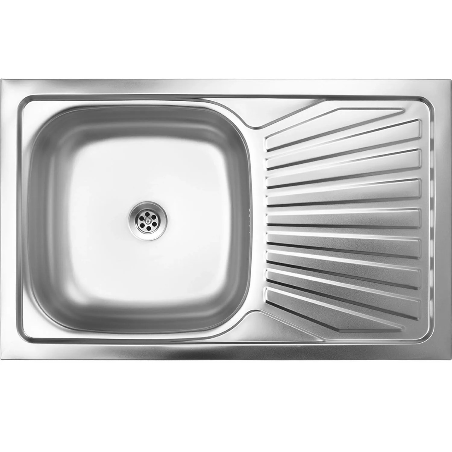 Kuchinox Zlewozmywak wpuszczany SUNO 1-kom. z ociekaczem gładki - 50 x 80 cm