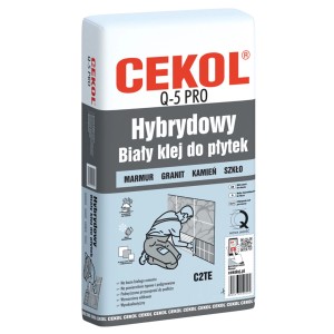 CEKOL Q-5 PRO Hybrydowy klej do płytek, marmuru, granitu, kamienia i szkła.