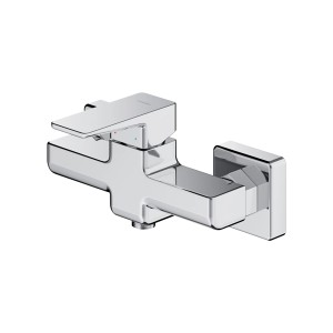 Chromowana bateria prysznicowa t.b.t. do prysznica.