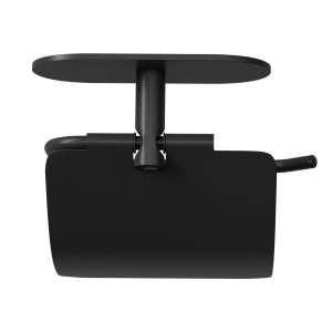 AGAS Uchwyt WC EA-4 czarny z klapką 13,5x14,1