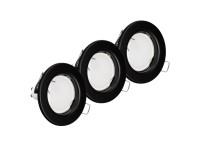 DPM Oprawy sufitowe okrągłe GU10 3,5W 3000K 250lm czarne 3-pak. DPM Oprawy sufitowe okrągłe GU10 3,5W 3000K 250lm czarne 3-pak.