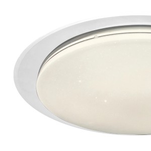 Biała lampa sufitowa LED Plafony t.b.t. z efektem gwiazd.