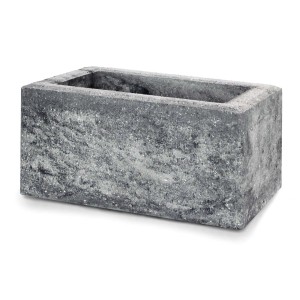 Szara betonowa donica do ogrodu i na taras.