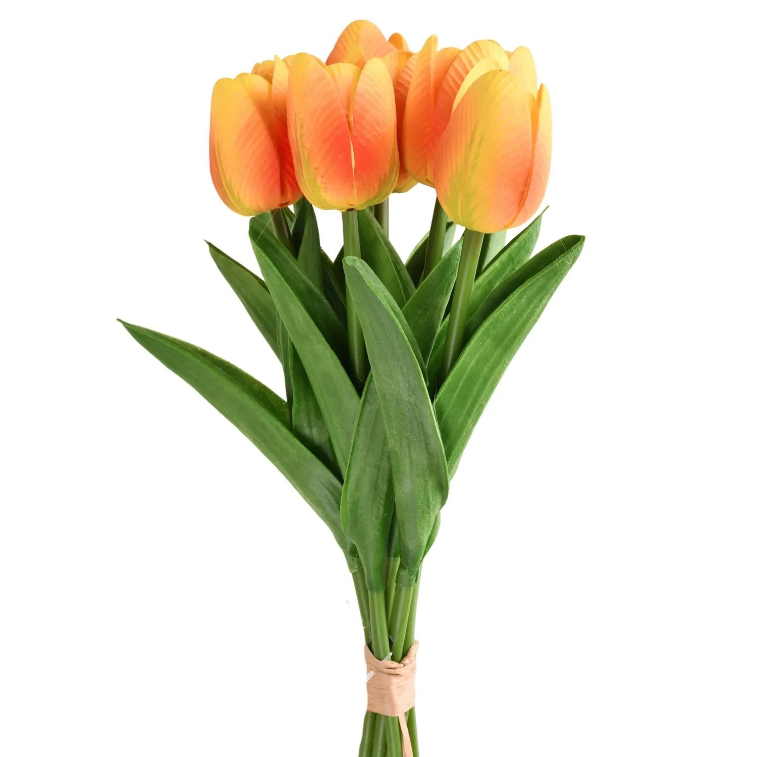 Sztuczne bukiet tulipan pomarańczowy - 34 cm