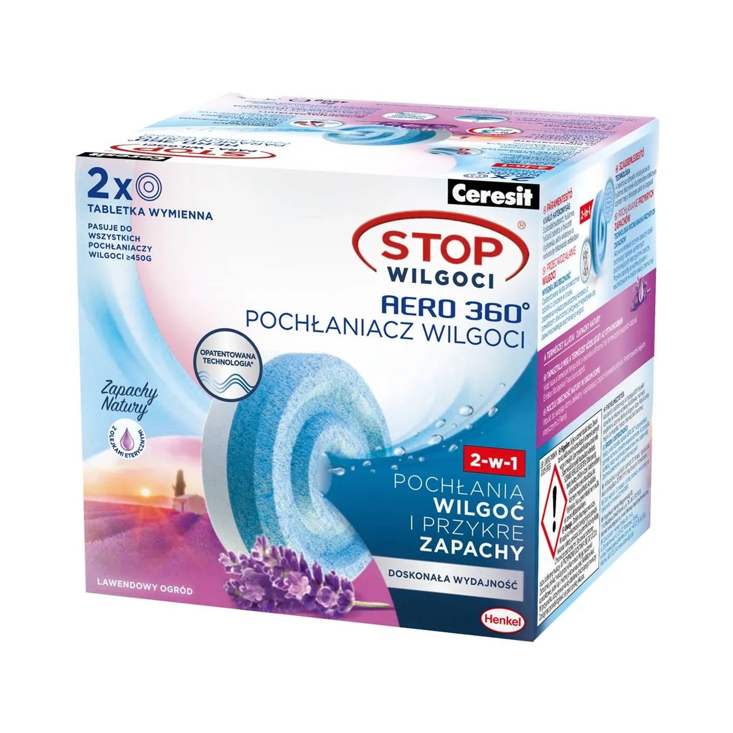 Tabletki AERO 360 st. Lawendowy Ogród 2 x 450 g