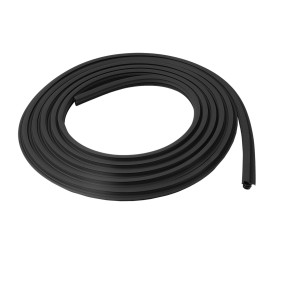 Zwinięta czarna uszczelka do drzwi, akcesoria do drzwi.