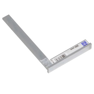 Kątownik ślusarski LUX z ogranicznikiem, 200 mm, do trasowania i ustawiania kątów 90°.