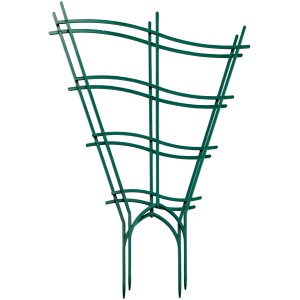 Falista kratka kwiatowa, 30 cm, zielona, zestaw 2 szt., podpórka do roślin doniczkowych.