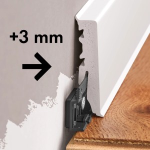 t.b.t. do montażu podłogi: Szczegół montażu na ścianie i podłodze.