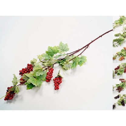 Gałązka sztuczna ozdobna Winogron mix kolor 94 cm