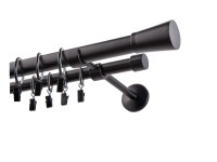 Karnisz GRANDE podwójny 25 mm kielich czarny 160 cm