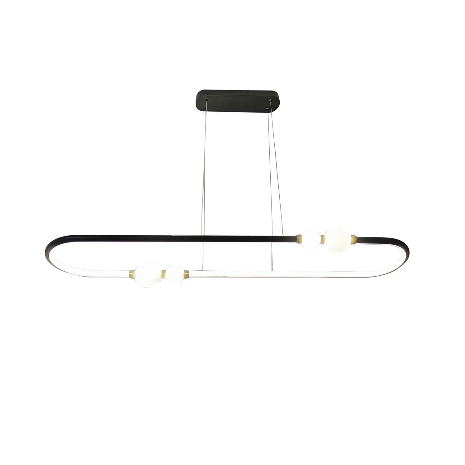 Goldlux Lampa wisząca LED PERLA OVAL 42W 4000K 5600lm czarna