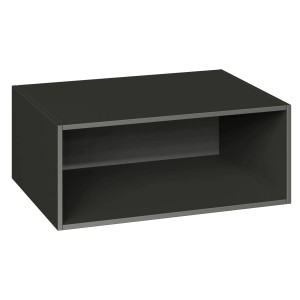 Ciemnoszara szafka wisząca t.b.t. z jedną półką do garderoby.