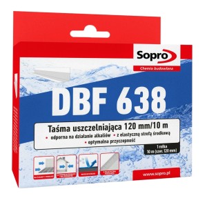 Taśma uszczelniająca Sopro DBF 638, 120mm x 10m, odporna na alkalia, elastyczna do płytek.