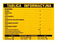 Tablica budowlana 500 mm x 700 mm