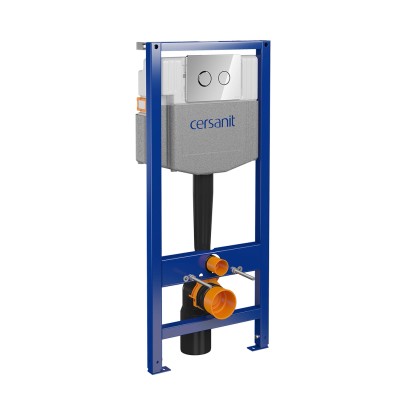 Cersanit Pneumatyczny stelaż podtynkowy Fare z przyciskiem chrom