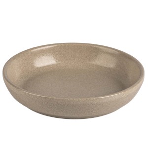 Podstawka t.b.t. w kolorze beżowym, okrągły kształt.