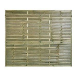 Drewniany panel ogrodzeniowy o poziomej strukturze desek do ogrodu.