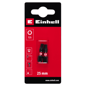 Einhell Impact Bit Set T25, 2-częściowy, 25 mm. Bity do wkrętaka wykonane z wytrzymałej stali S2.
