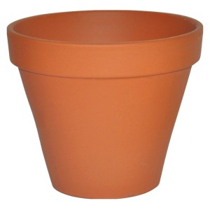 Donica terakotowa, Ø 9 cm, klasyczny czerwono-brązowy kolor, na balkon i do ogrodu.