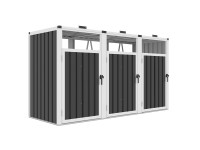 Obudowa śmietnika potrójna - 219 x 82 cm, wys. 121 cm