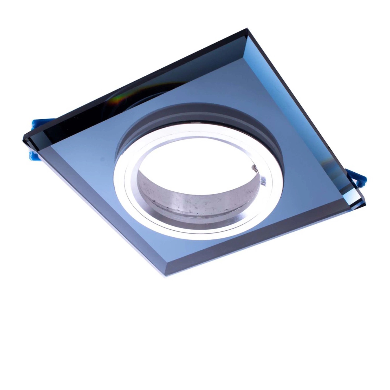 Eko-Light Oczko sufitowe szklane 1xGU10 max. 9W LED kwadratowe czarne