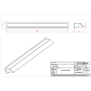 Nordflam Kratka AREO czarna 38x9