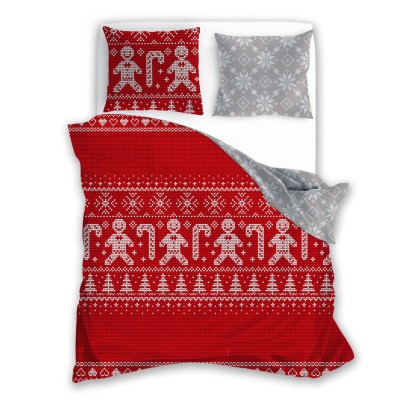 Pościel bawełniana SCANDIC 160 x 200 cm czerwona