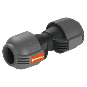 Złączka Gardena 25 mm do łatwego przedłużania rur doprowadzających system zraszaczy.