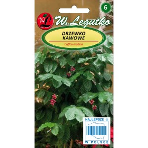 Opakowanie nasion kawy (Coffea arabica) od W. Legutko, nasiona warzyw.