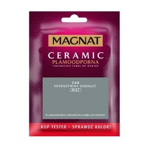 Próbka koloru Magnat Ceramic C68 Intensywny Sodalit, matowa farba do ścian.