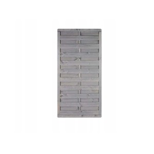 Szary panel ogrodzeniowy drewniany t.b.t. do ogrodu.