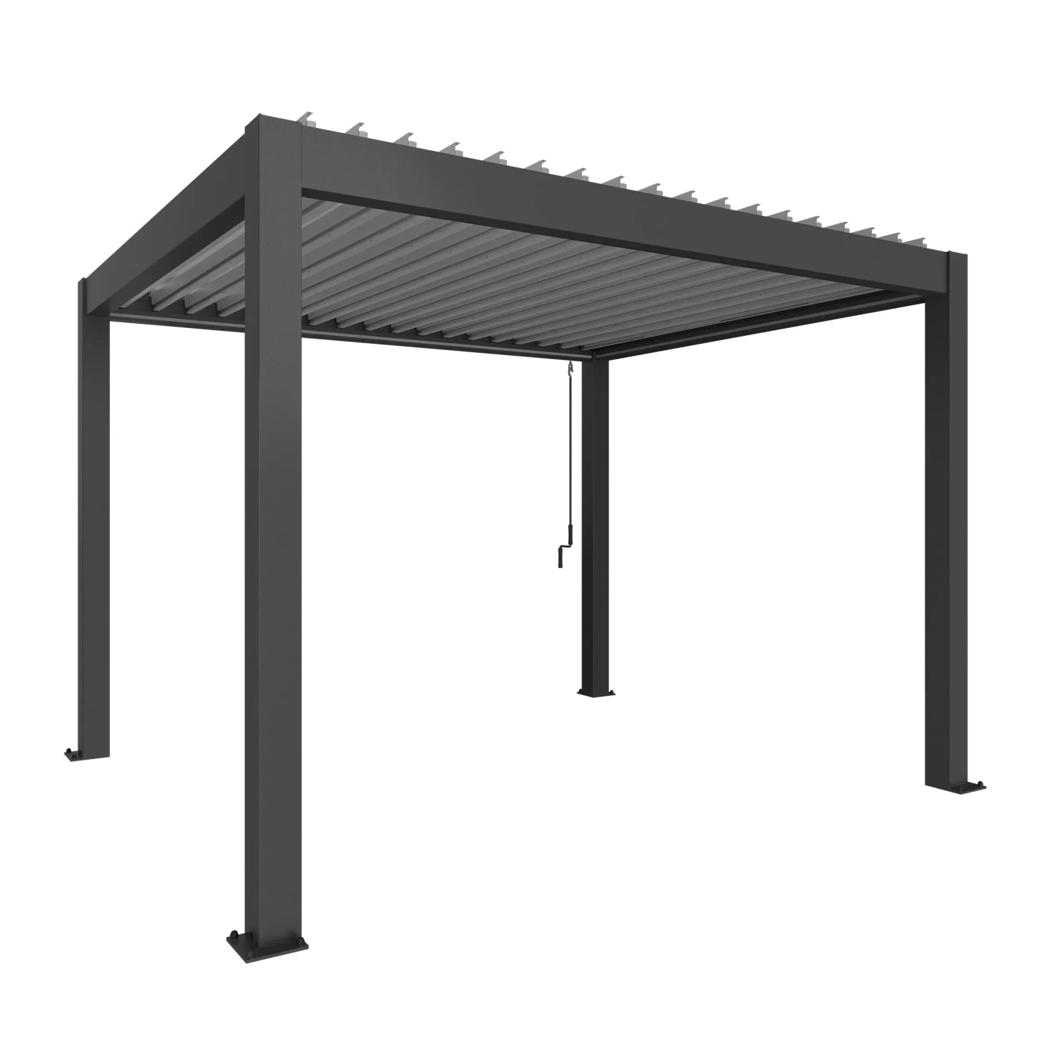 Biohort Pergola 255 cm x 367,5 cm x 312 cm ciemnoszara/srebrny metalik