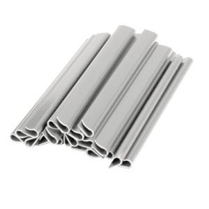 Klipsy do taśmy ogrodzeniowej PVC szare - 20 szt.