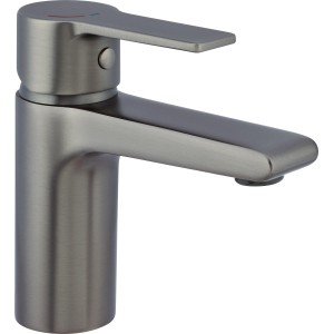 Bateria umywalkowa jednouchwytowa Bisenzio w kolorze Gunmetal do nowoczesnych łazienek.