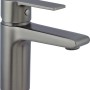 Bateria umywalkowa jednouchwytowa Bisenzio w kolorze Gunmetal do nowoczesnych łazienek.