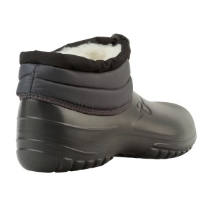 Szare buty ogrodowe z ciepłą wyściółką dla kobiet i mężczyzn.