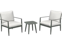 Komplet mebli balkonowych CLAREMONT biały 3-częściowy