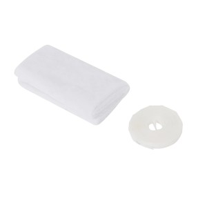 Biała siatka na owady na drzwi (2x75x220cm) z taśmą na rzepy.