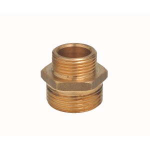 Mosiężny reduktor gwintowany R 3/4 x R 1/2 do pomp i hydroforów.