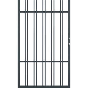 Szary metalowy panel ogrodzeniowy t.b.t. do ogrodu.