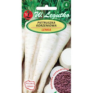 Opakowanie nasion pietruszki korzeniowej 'Lenka' W. Legutko, nasiona warzyw do ogrodu.
