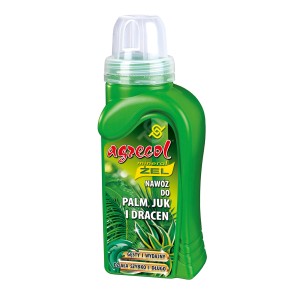 Zielona butelka Agrecol Mineral Żel do palm, juk i dracen.